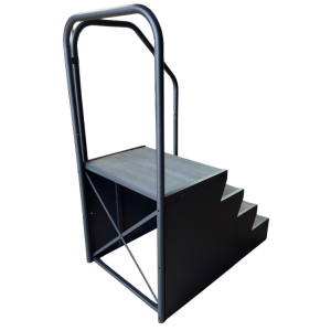 Alternative view of 4 Tier Swim Spa Steps with Handle – Dark Grey